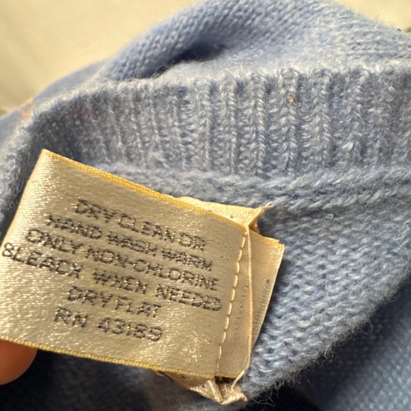 RARE Vtg Hand Embroidered Wedding Sweater 100%‎ Pure Wool Shetland Cottagecore - Picture 14 of 14